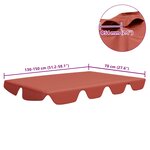 vidaXL Toit rechange balançoire terre cuite 150/130x105/70 cm