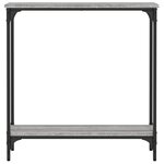 vidaXL Table console sonoma gris 75x22 5x75 cm bois d'ingénierie