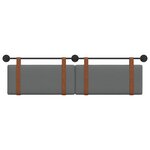 vidaXL Tête de lit suspendue Gris foncé PU antique