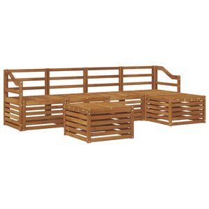 vidaXL Ensemble de canapés d'extérieur 6 pc Naturel
