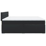 vidaXL Sommier à lattes de lit avec matelas Noir 200x200 cm Similicuir