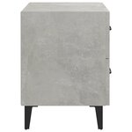 vidaXL Tables de chevet 2 Pièces Gris béton 40x35x47 5 cm