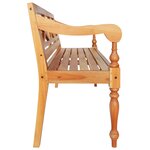 Banc banquette batavia 123 x 50 x 81 cm bois d'acajou massif marron clair 02_0010781