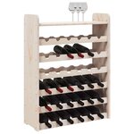vidaXL Casier à vin et panneau supérieur 67 5x25x87 cm bois pin massif