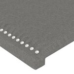 vidaXL Tête de lit à LED Gris foncé 100x5x78/88 cm Tissu