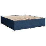vidaXL Sommier à lattes de lit avec matelas Bleu 200x200 cm Tissu