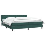 vidaXL Sommier à lattes de lit et matelas vert foncé 180x210cm velours