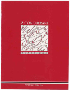 Cahier de devoirs 17 x 22 cm SEYES 48 pages 90g CONQUERANT