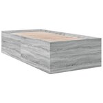 vidaXL Cadre de lit sonoma gris 90x190 cm bois d'ingénierie