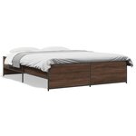 vidaXL Cadre de lit sans matelas chêne marron 140x200 cm