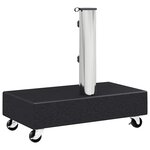 vidaXL Socle de parasol Noir 45x25x8 cm Granite