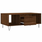 vidaXL Table basse Chêne marron 90x50x36 5 cm Bois d'ingénierie