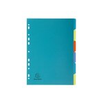 Intercalaires Poplypropylène Recyclé Forever® 6 Positions - A4 - Couleurs Assorties - X 25 - Exacompta