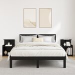 vidaXL Tables de chevet 2 Pièces Chêne noir 40x35x60 cm Bois d'ingénierie