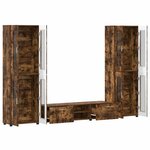 vidaXL Ensemble meuble TV FLORIN Chêne fumé Bois d'ingénierie