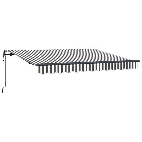 vidaXL Auvent Rétractable Anthracite 350 x 200 cm tissu