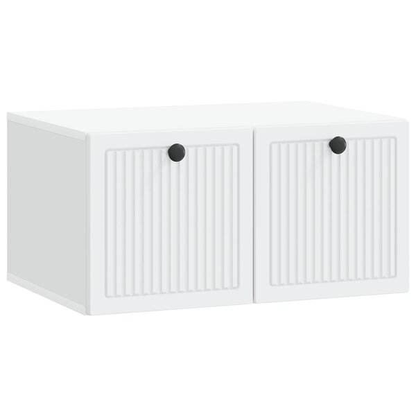 vidaXL Meuble TV mural Blanc 59 5 x 41 x 30 cm Bois d'ingénierie