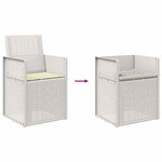 vidaXL Chaises de jardin salle à manger 2 Pièces Blanc et crème PP
