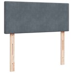 vidaXL Sommier à lattes de lit et matelas Gris foncé 120x200cm Velours