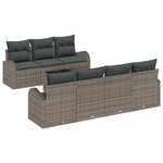 vidaXL Ensemble de canapé de jardin 8 Pièces Gris 55 x 55 x 37 cm