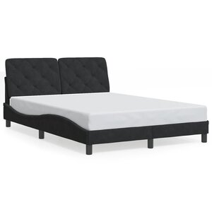 vidaXL Cadre de lit sans matelas noir 120x200 cm velours