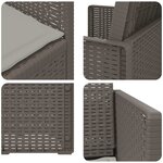 vidaXL Chaises de jardin salle à manger 2 Pièces Gris clair PP