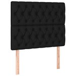 vidaXL Cadre de lit sans matelas noir 90x200 cm tissu