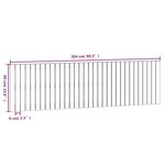vidaXL Tête de lit murale Blanc 204x3x60 cm Bois massif de pin
