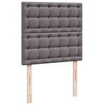 VidaXL Lit ottoman avec matelas gris 90x200 cm similicuir