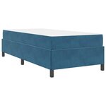 vidaXL Cadre de lit Bleu foncé et blanc 100 x 200 cm Velours