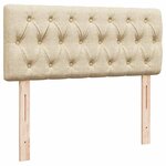 vidaXL Cadre de lit ottoman avec matelas crème 120x200cm tissu