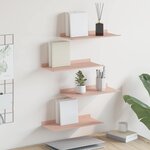 vidaXL Étagère flottante 4 pc Rose 40 x 18 x 2 5 cm Acier