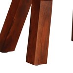 vidaXL Banc saut de cheval 38 cm marron cuir véritable et manguier