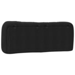 vidaXL Coussin de tête de lit noir 140 cm tissu