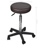 vidaXL Tabourets de bureau lot de 2 Marron 35 5x84 cm Similicuir