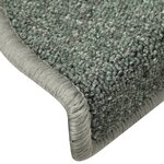 vidaXL Tapis d'escalier 15 pièces 56 x 17 x 3 cm Vert foncé Demi-rond