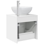 vidaXL Vanité de lavabo mural Blanc 49 5 x 44 5 x 66 5 cm