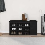 vidaXL Banc de rangement Chêne noir 102 x 32 x 50 cm Bois d'ingénierie