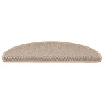 vidaXL Tapis d'escalier autocollants 15 Pièces 65x21x4 cm Beige clair