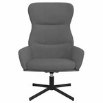 vidaXL Chaise de relaxation Gris foncé Velours