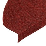 vidaXL Tapis d'escalier autocollants 15 Pièces 65x22 5x3 5 cm Rouge