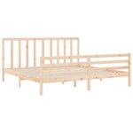 vidaXL Cadre de lit avec tête de lit 200x200 cm bois massif