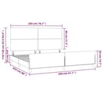 vidaXL Cadre de lit avec tête de lit Vert foncé 200x200 cm Velours