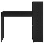 vidaXL Bureau Chêne noir 108 x 55 x 103 5 cm Bois d'ingénierie