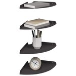vidaXL Étagère Flottante d'Angle 4 pc Noir 24 x 24 x 2 cm