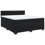 vidaXL Sommier à lattes de lit et matelas Noir 200x200 cm Velours