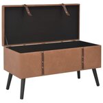 Banquette pouf tabouret meuble tabourets de rangement 3 Pièces marron synthétique 3002180