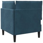 vidaXL Sofa avec rangement Bleu Velours