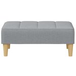 vidaXL Canapé-lit à 2 places avec repose-pied gris clair tissu