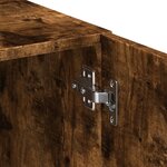 vidaXL Armoire de rangement chêne fumé 70x42 5x225cm bois d'ingénierie